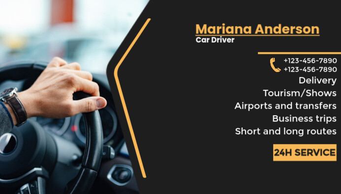Car driver business card template | PosterMyWall
