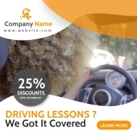 car driving advertisement lessons Message Instagram template