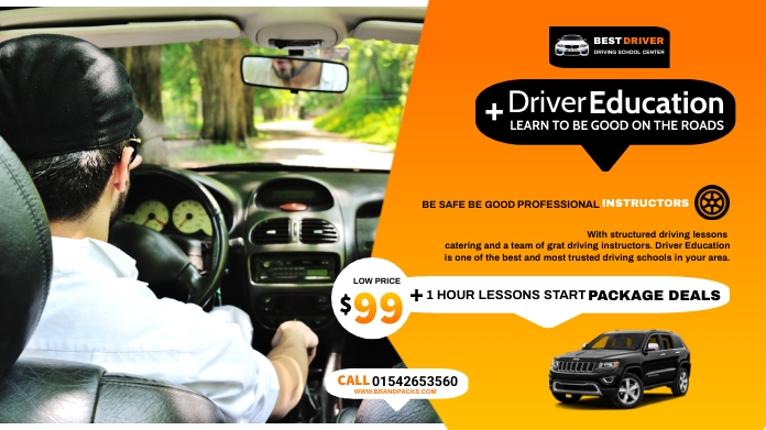 car driving school Publicação do Twitter template