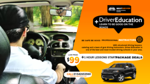 car driving school วิดีโอหน้าปก Facebook (16:9) template