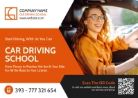 Car Driving School Postcard advertisement template