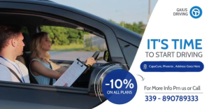 car driving school premium video advertisemen Facebook-Anzeige template
