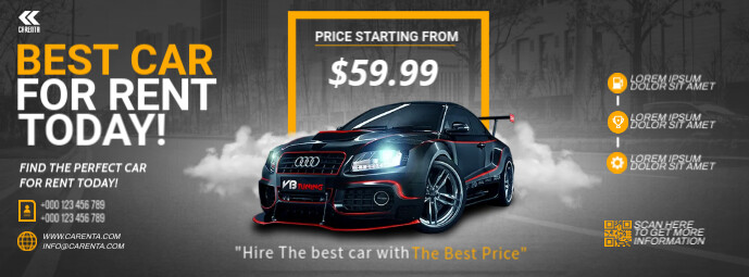Facebook Header Car Car Facebook Cover Template | PosterMyWall