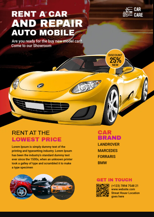 Car Flyer A6 template