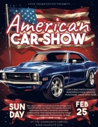 Car  flyer template, free car show flyer Volante (Carta US)