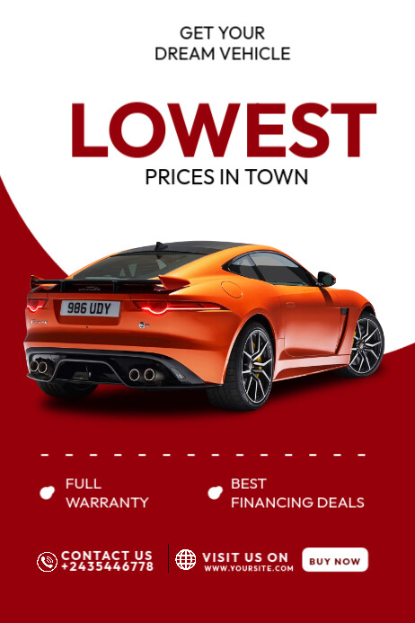 Car Flyers Плакат template