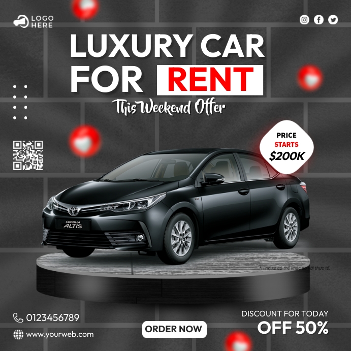 Copy of Car For Rent Ads | PosterMyWall