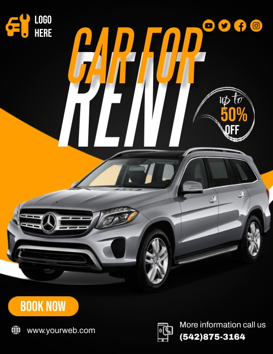Garage Rent Advert Car For Rent Ads Template | PosterMyWall