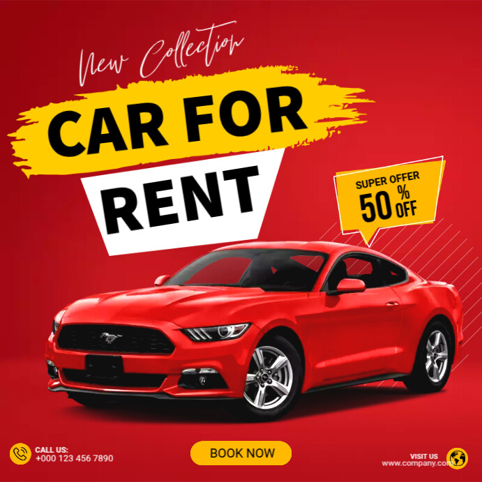 Car For Rent Deals Template PosterMyWall
