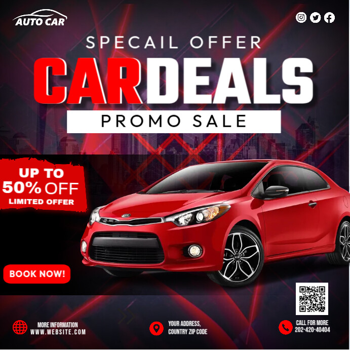 Copy of Car For Rent Deals | PosterMyWall