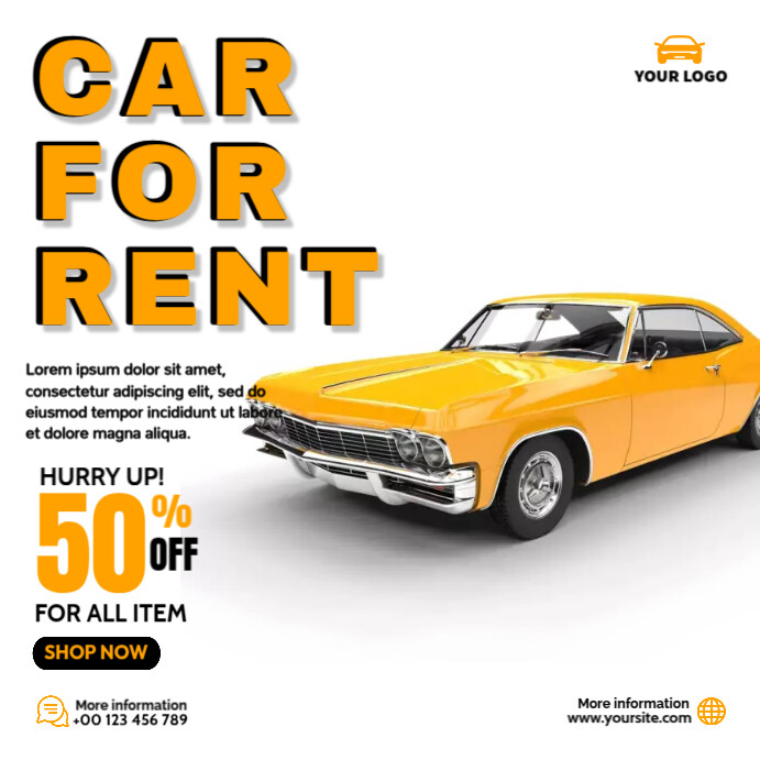 Copy of Car For Rent | PosterMyWall
