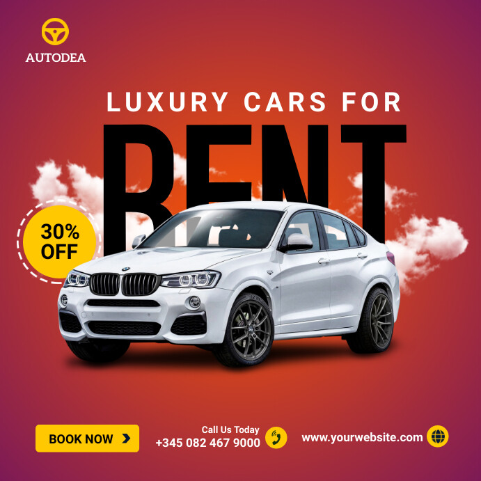 car for rent Template | PosterMyWall