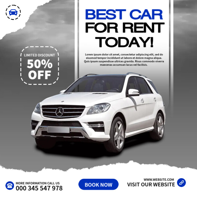 Car For Rent Template | PosterMyWall
