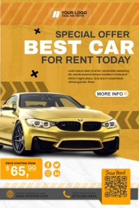 Car For Rent Label Best Car For Rent Template | PosterMyWall