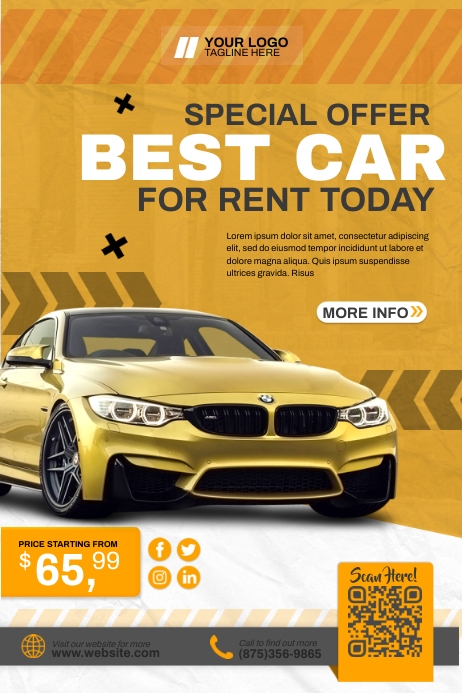 Car For Rent Template | PosterMyWall