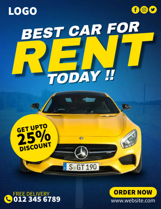 Car For Rent Template PosterMyWall