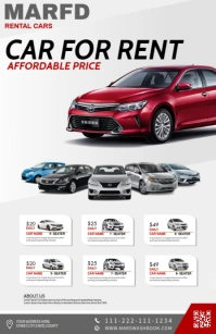 car for rent flyer templates Tabloide