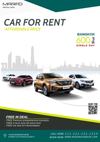 Car For Rent Label Car for rent service flyer Template | PosterMyWall