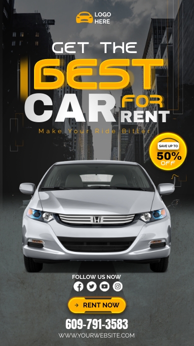 Copy of Car For Rent Offer | PosterMyWall