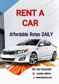 CAR FOR RENT POSTER A6 template