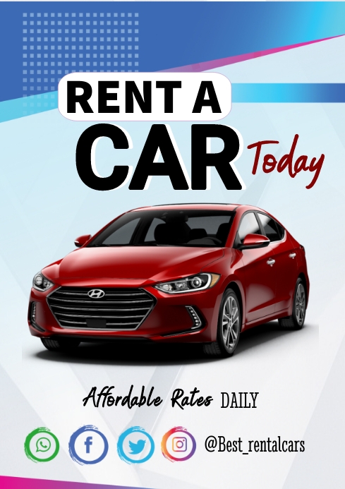 Copy of Car For Rent Poster Template | PosterMyWall