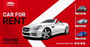 Car For Rent prmotion facebook post template