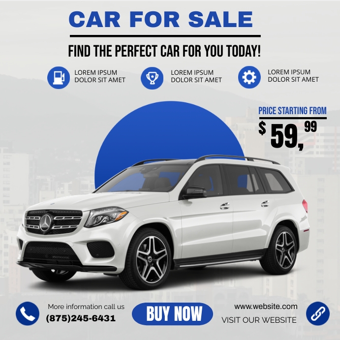 Car For Sale Ads Instagram Post template