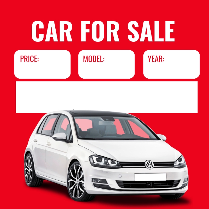 Car for sale Template PosterMyWall Car for sale Template PosterMyWall