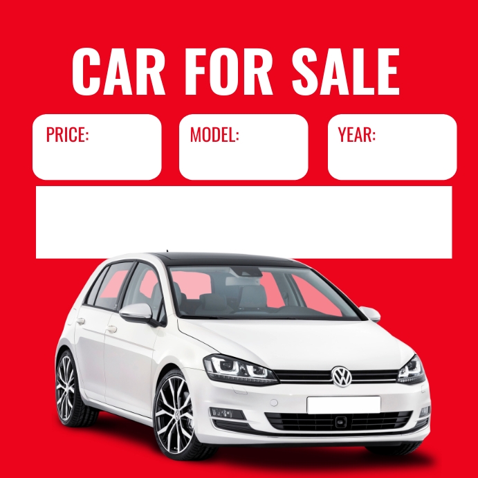 Car for sale โพสต์บน Instagram template