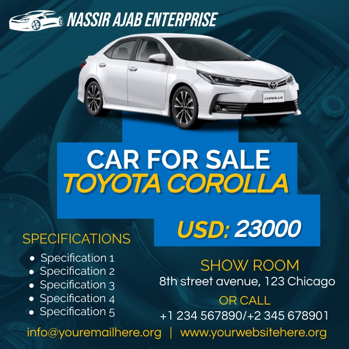 car for sale Pos Instagram template