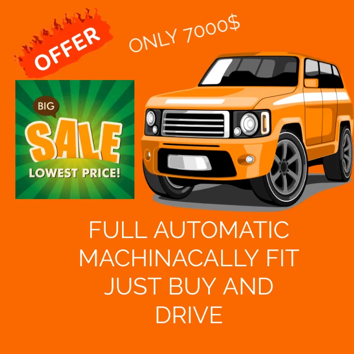 CAR FOR SALE Template PosterMyWall