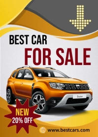 Car for Sale Poster A6 template