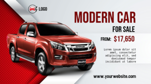 Biały Car Sale Advertisement Digitalt display Template