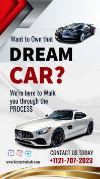 Car for Sale Poster Template Digitale display (9:16)