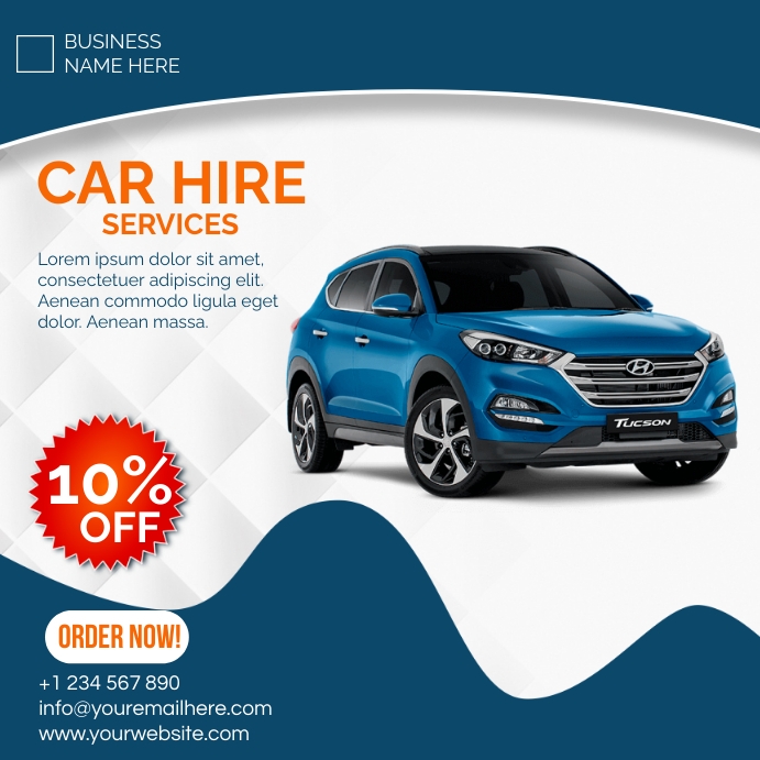 car hire Instagram Post template