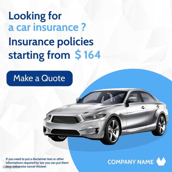 car insurance advertisement light and dark bl Template | PosterMyWall