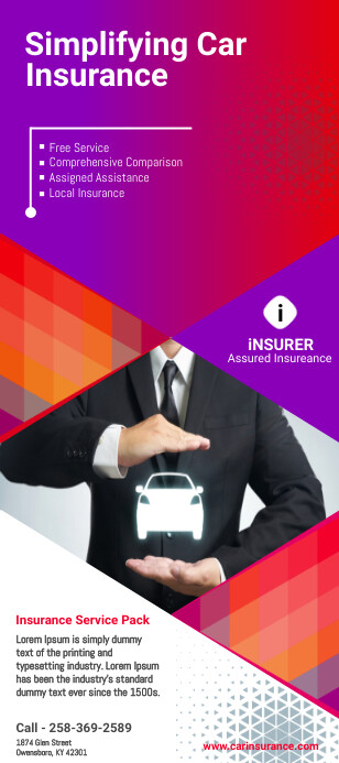 Insurance Rack Cards Car Insurance and Services Rack Card Template | PosterMyWall