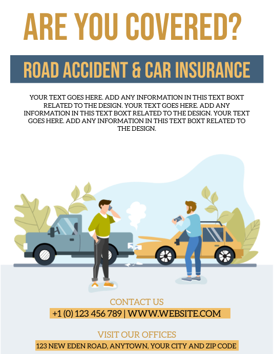 Copy Of Car Insurance Company Business Template Postermywall