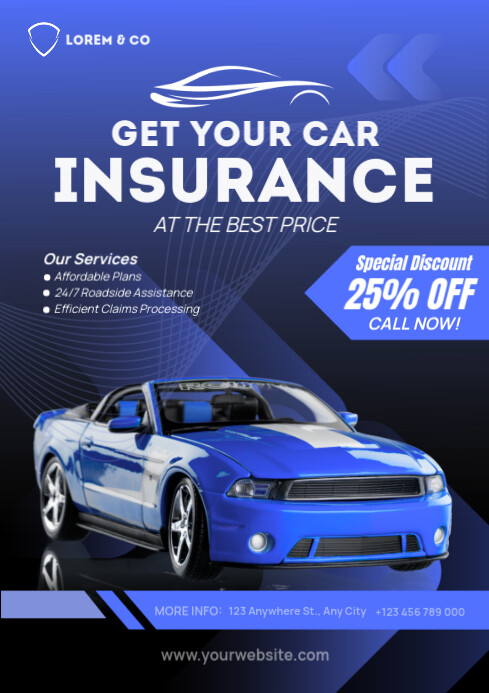 Car insurance flyer Template | PosterMyWall