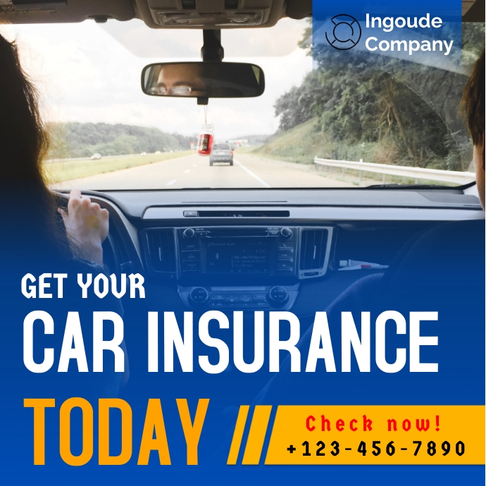 CAR INSURANCE INSTAGRAM POST Template | PosterMyWall