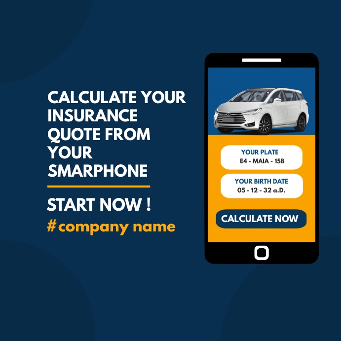 car insurance instagram post socia media adve Template | PosterMyWall