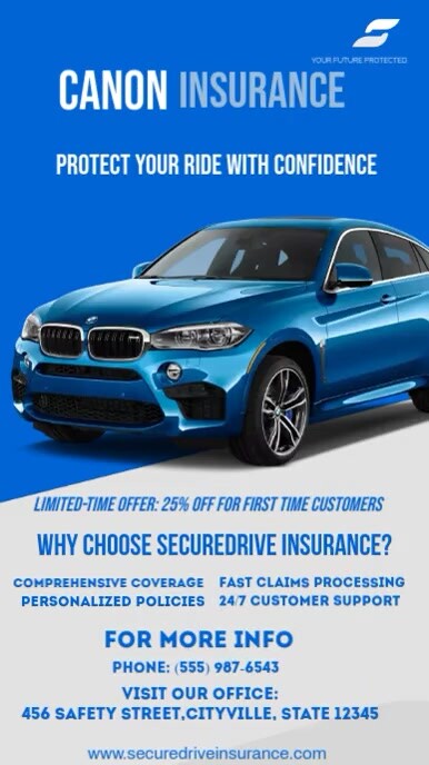 CAR INSURANCE POSTER Template | PosterMyWall