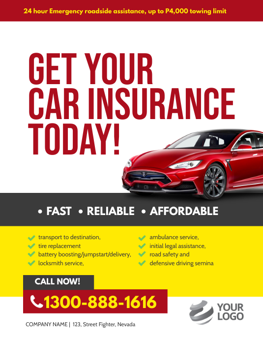 Car Insurance Renew Flyer Template PosterMyWall