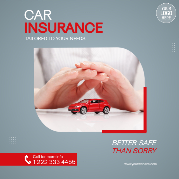 Car Insurance Social Media Ad Template | PosterMyWall