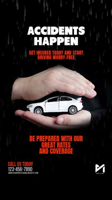 Insurance Advertisement Car Insurance Social Media Ad Template | PosterMyWall