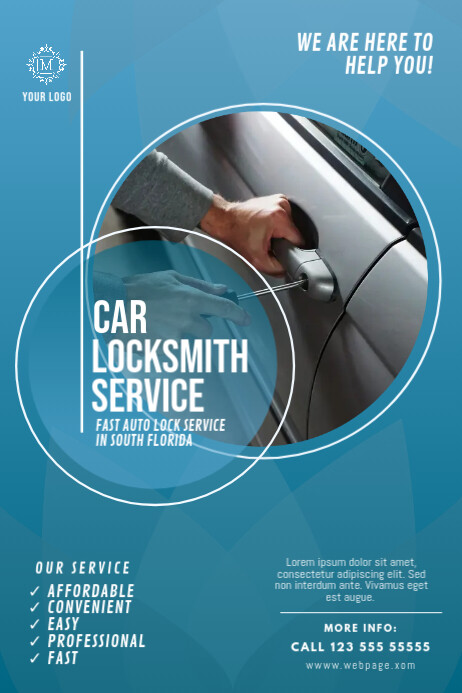 Copy of Car Locksmith Service Flyer Template | PosterMyWall