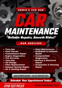 Car Maintenance Services A4 template