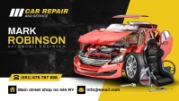 Car mechanic business card Визитная карточка template