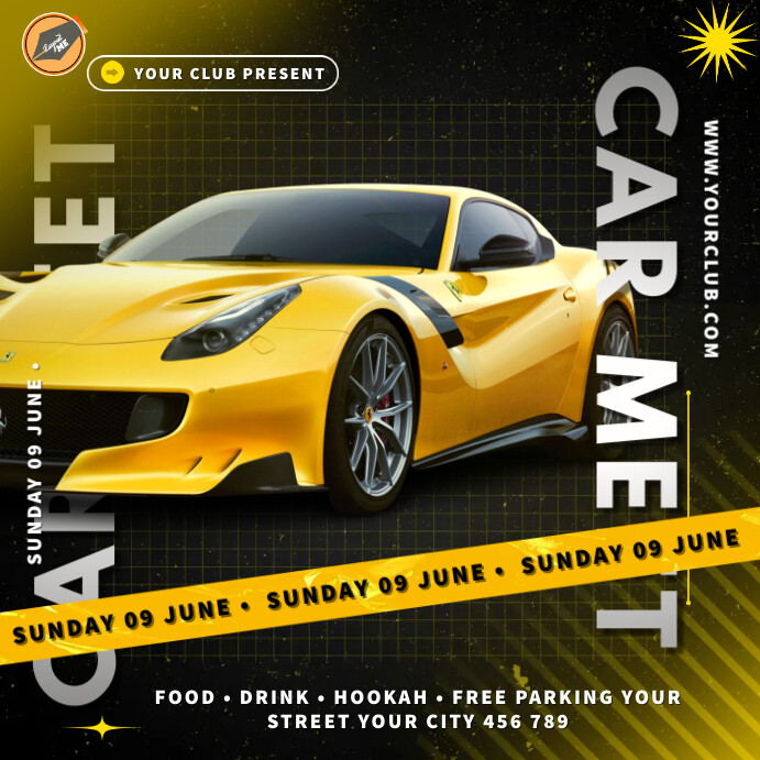 Car Meet Templat | PosterMyWall