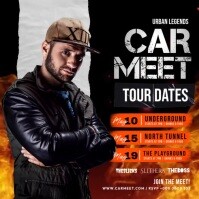 Car Meet Tour Dates Instagram Post template